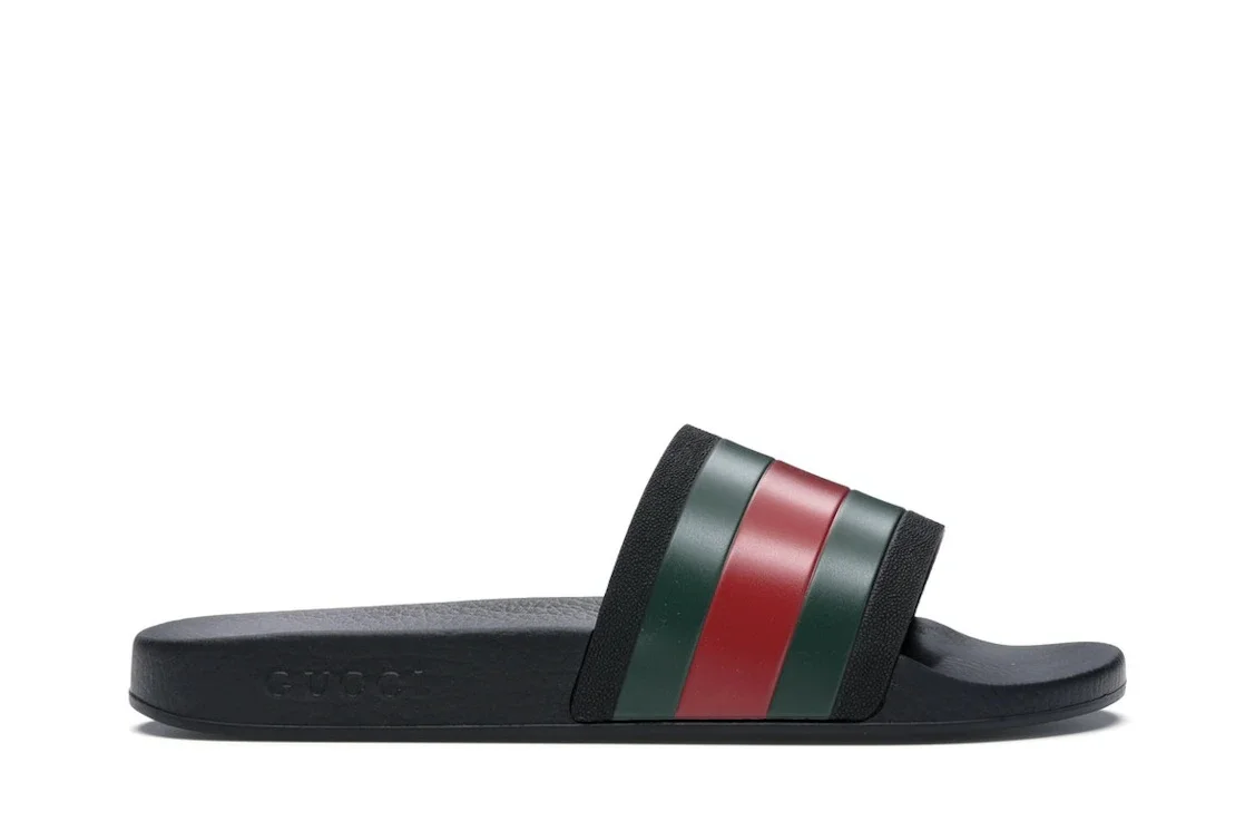 Gucci Rubber Slides Red Green - 1
