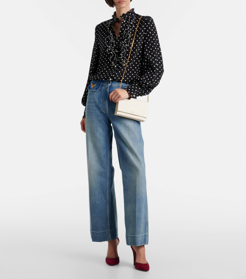 Valentino VLogo Signature Mini leather crossbody bag outlook