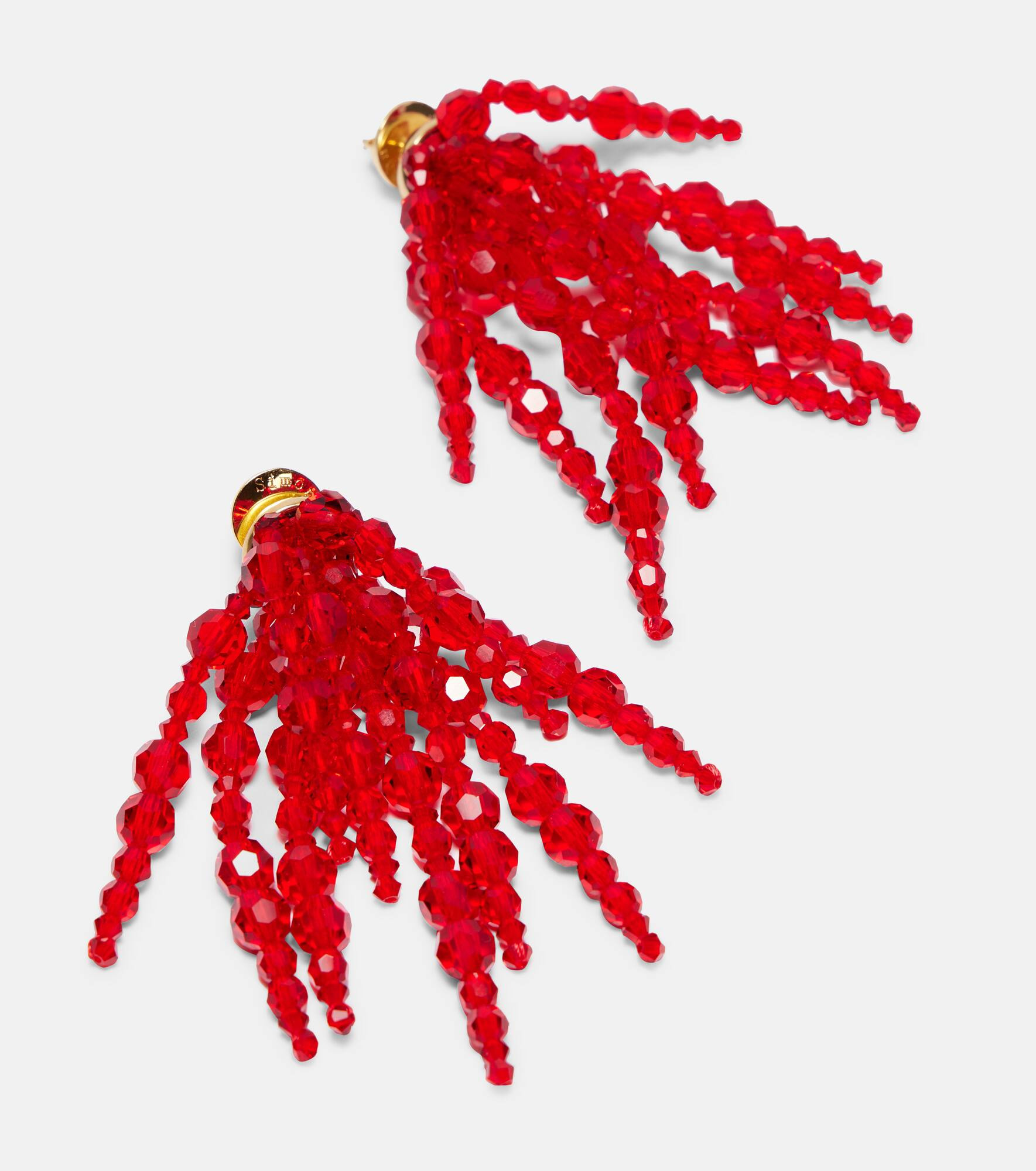Beaded drop earrings - 4