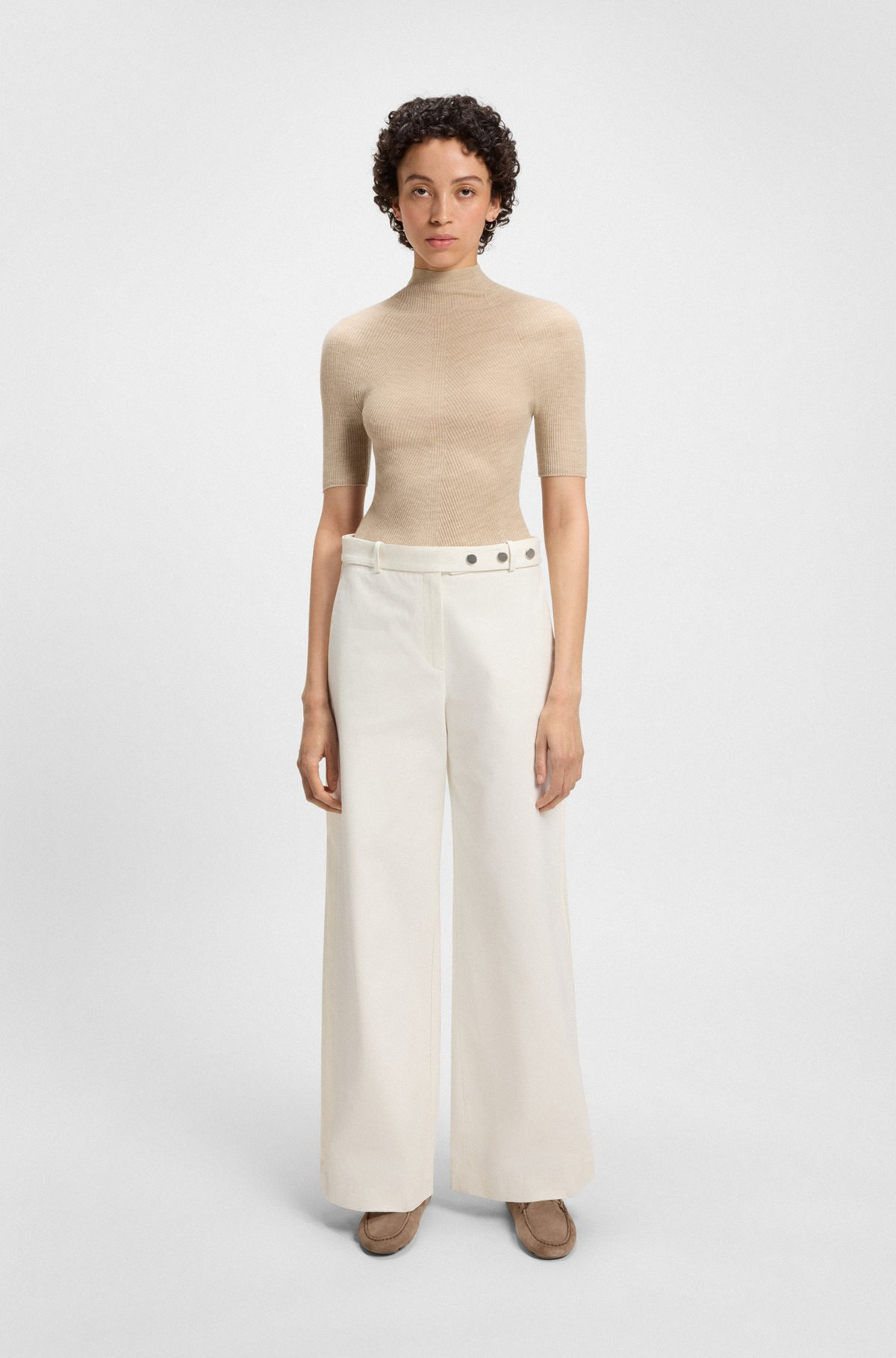 RELAXED-FIT TROUSERS IN COTTON CANVAS - 3