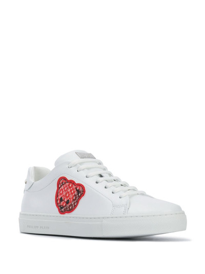 PHILIPP PLEIN teddy bear-embellished lwo-top sneakers outlook