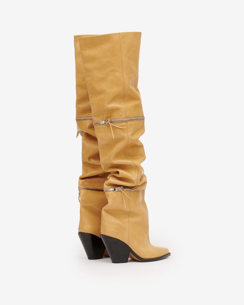Isabel Marant LELODIE LEATHER THIGH-HIGH BOOTS outlook