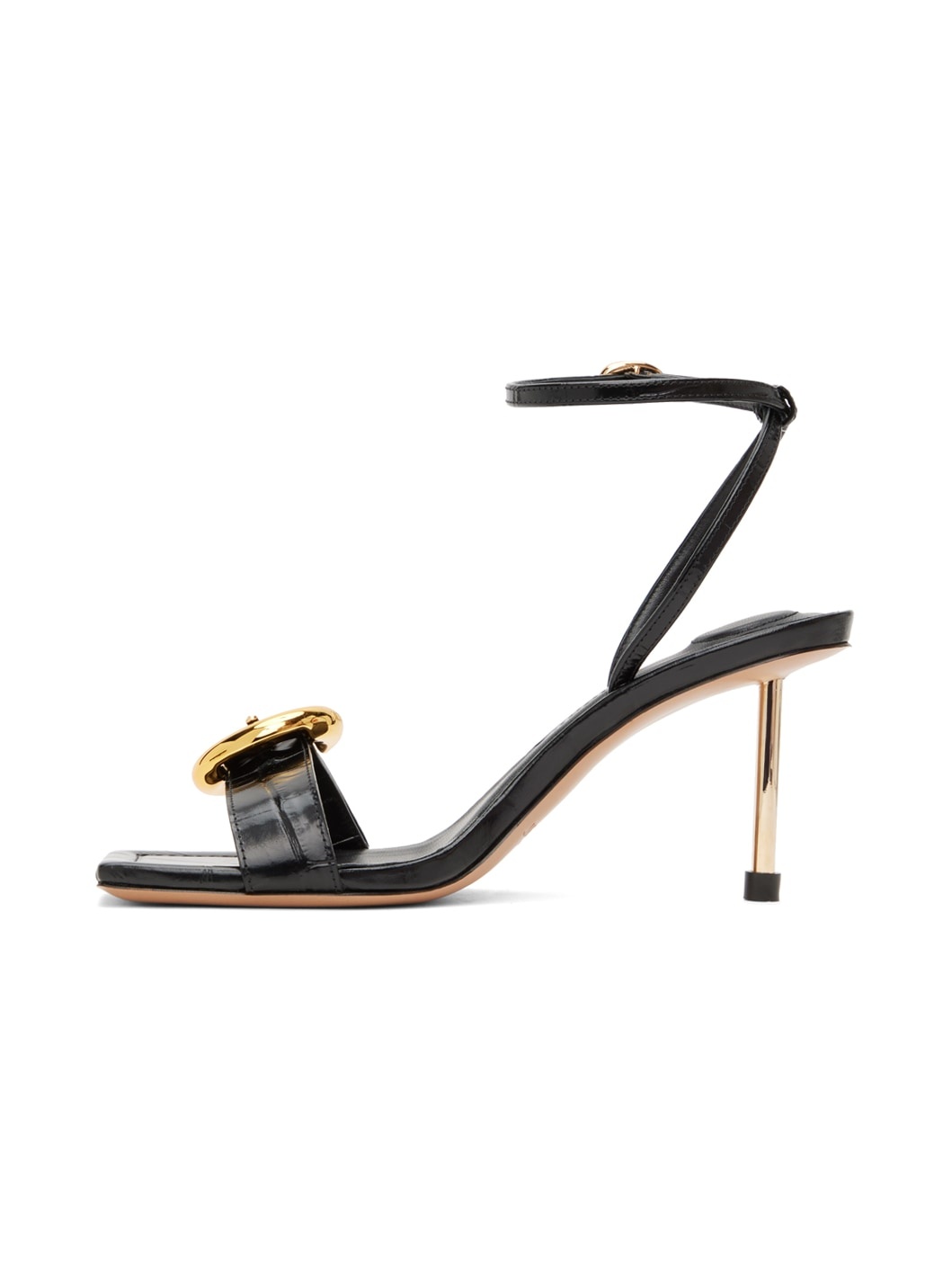 Black Les Sculptures 'Les sandales Regalo' Heeled Sandals - 3