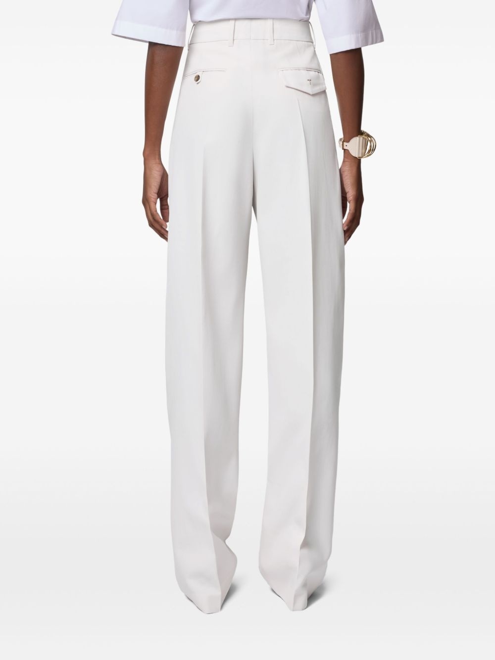 pleat-detail trousers - 3