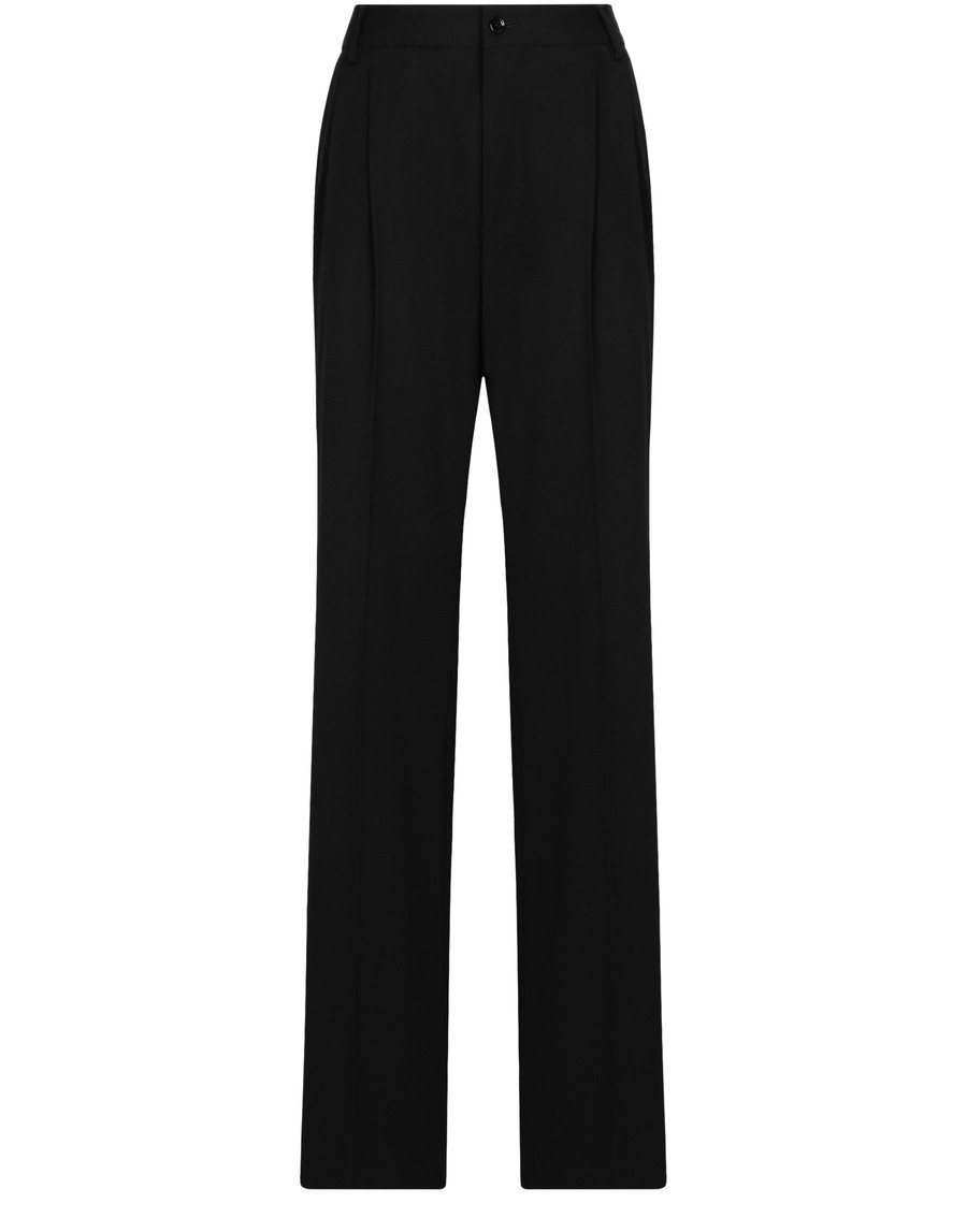 Flare Pants In Wool Canvas - 1