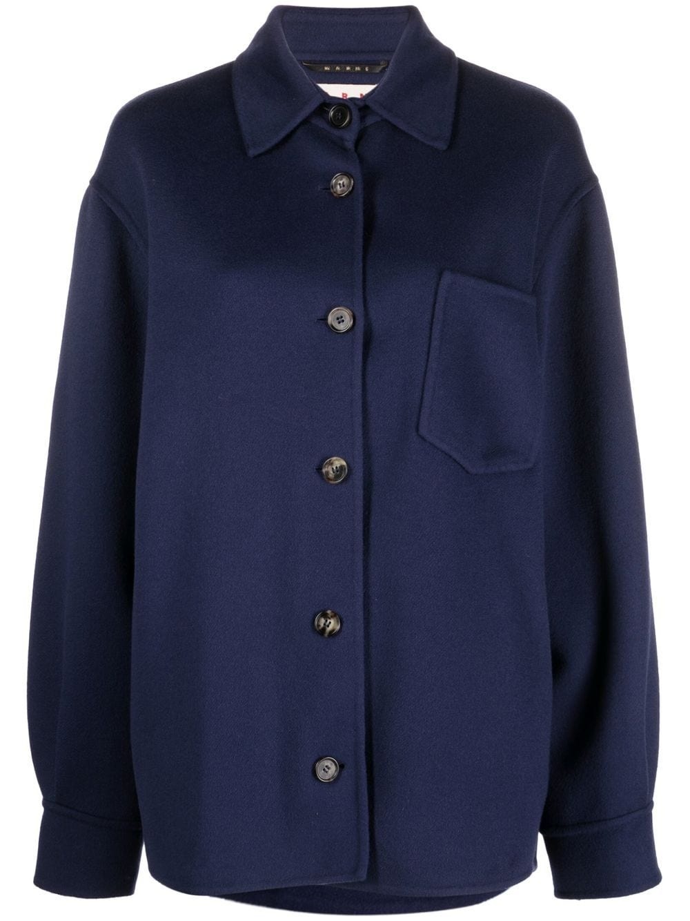 wool-cashmere shirt jacket - 1