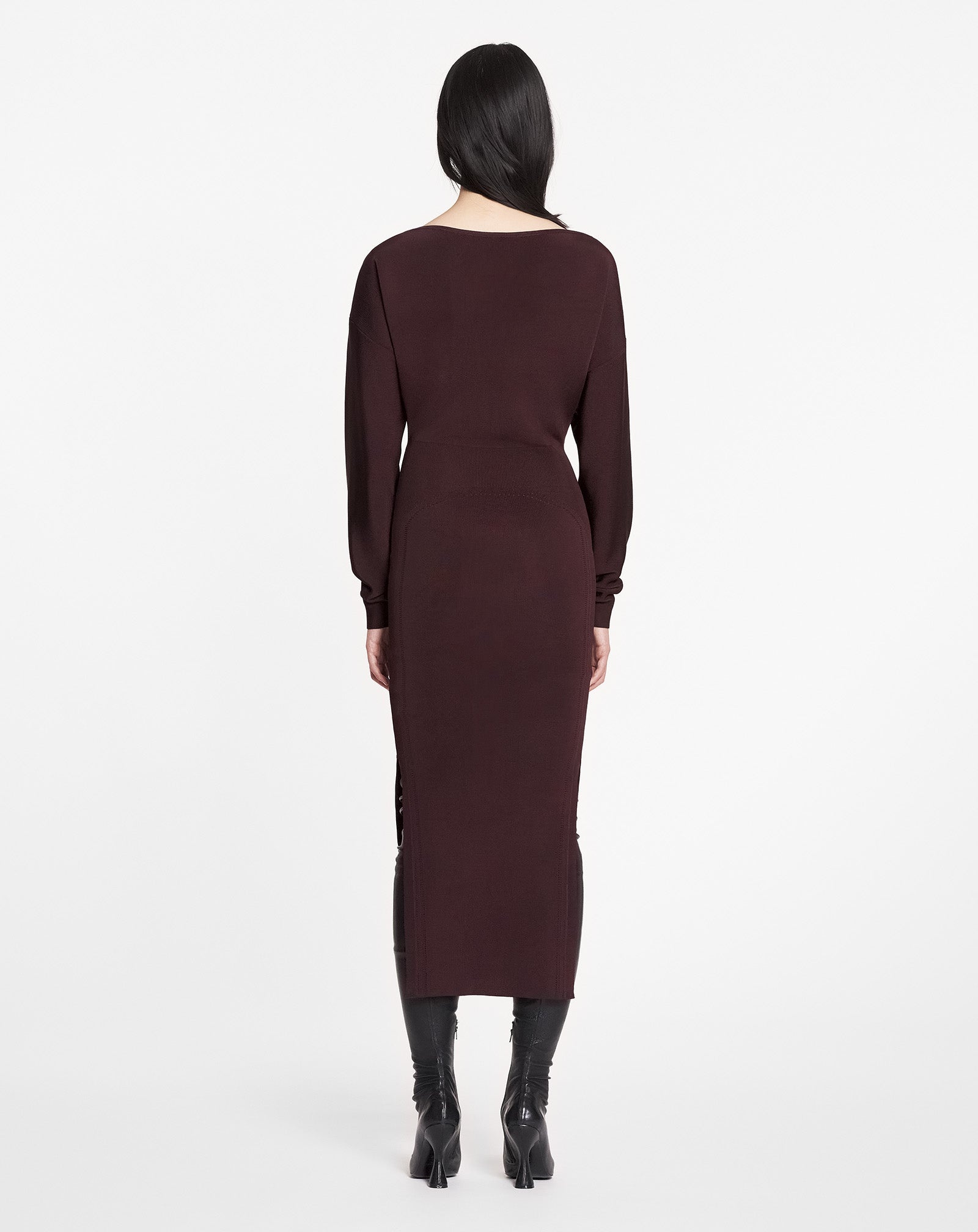 RAGLAN-SLEEVE MIDI DRESS - 4