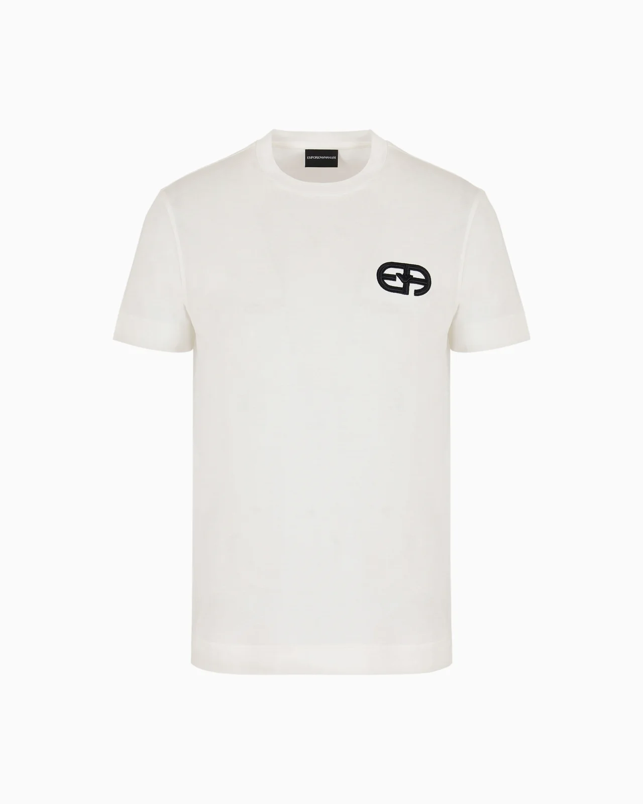 Lyocell-blend jersey T-shirt with ASV EA logo raised embroidery - 1