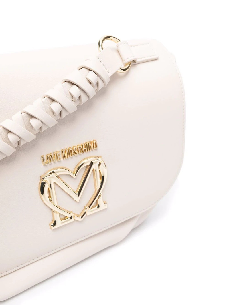 Heart logo-plaque top-handle tote bag 5