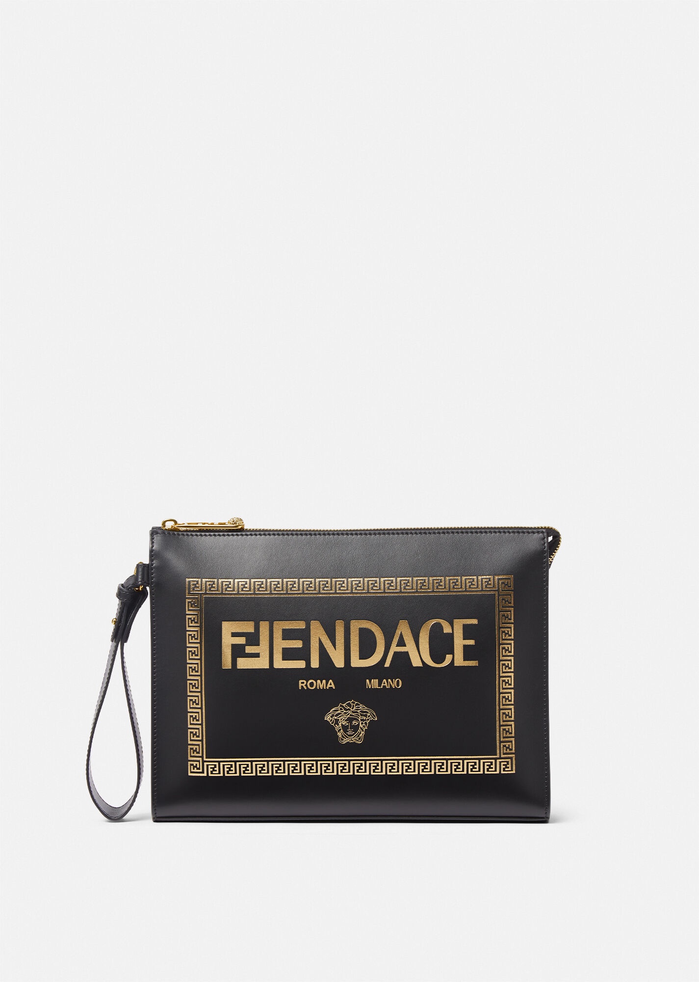 Fendace Logo Leather Pouch - 1