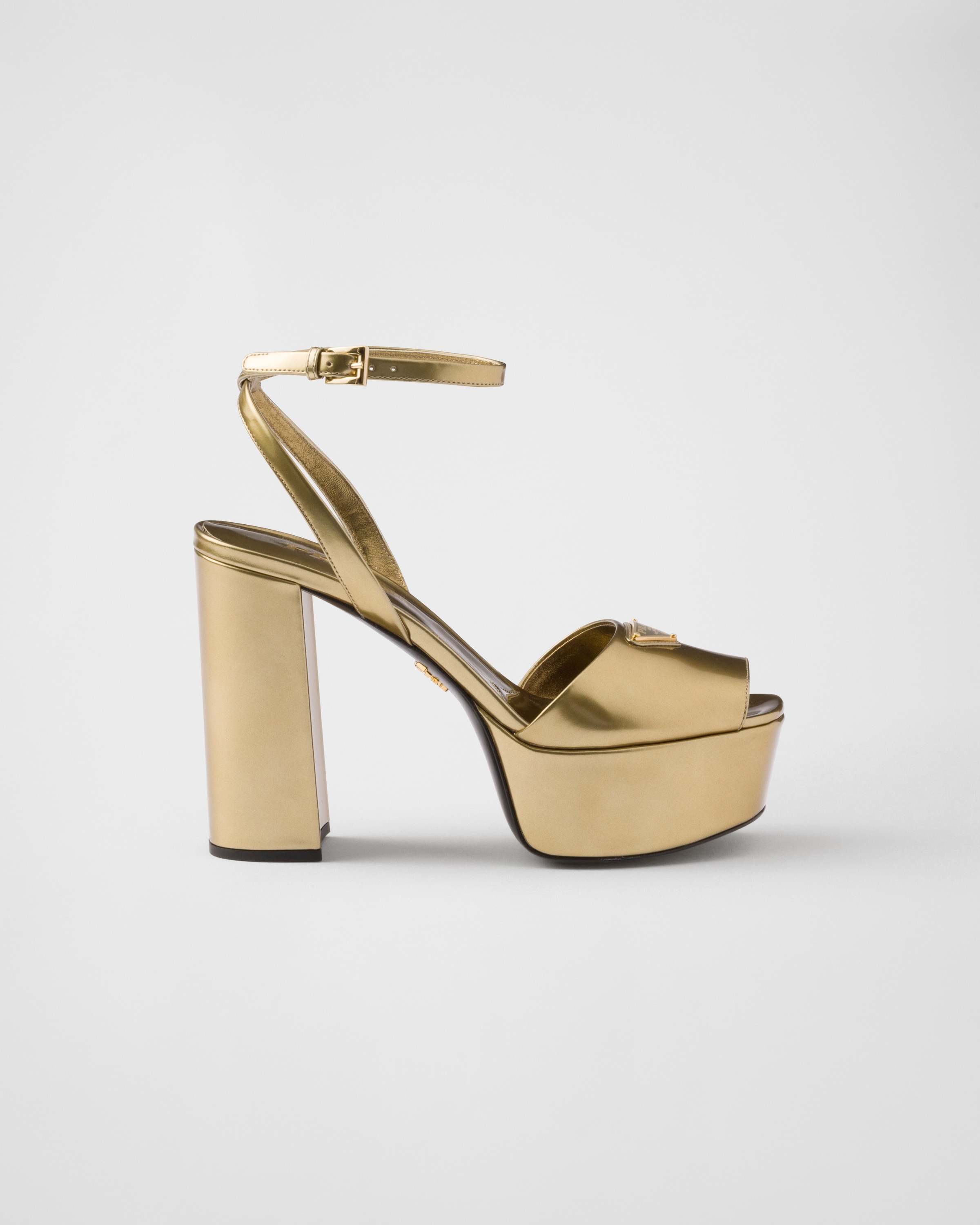 Metallic leather platform sandals - 2