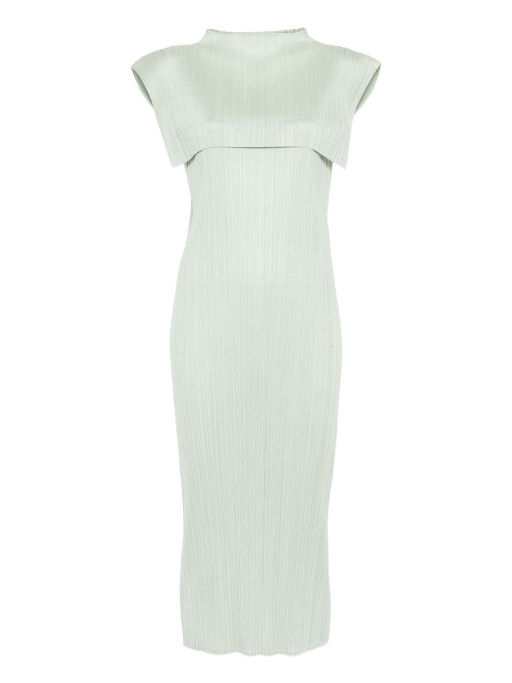 pleated sleeveless dress - 1