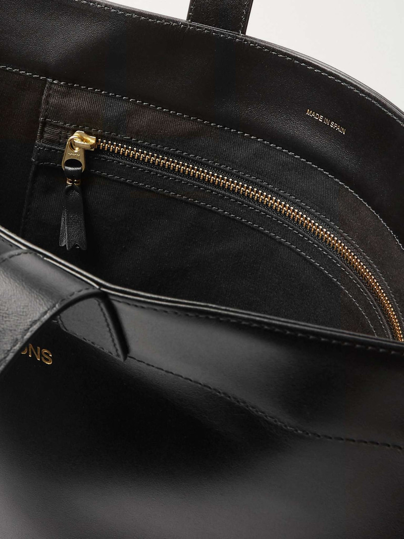 Logo-Print Leather Tote Bag 3