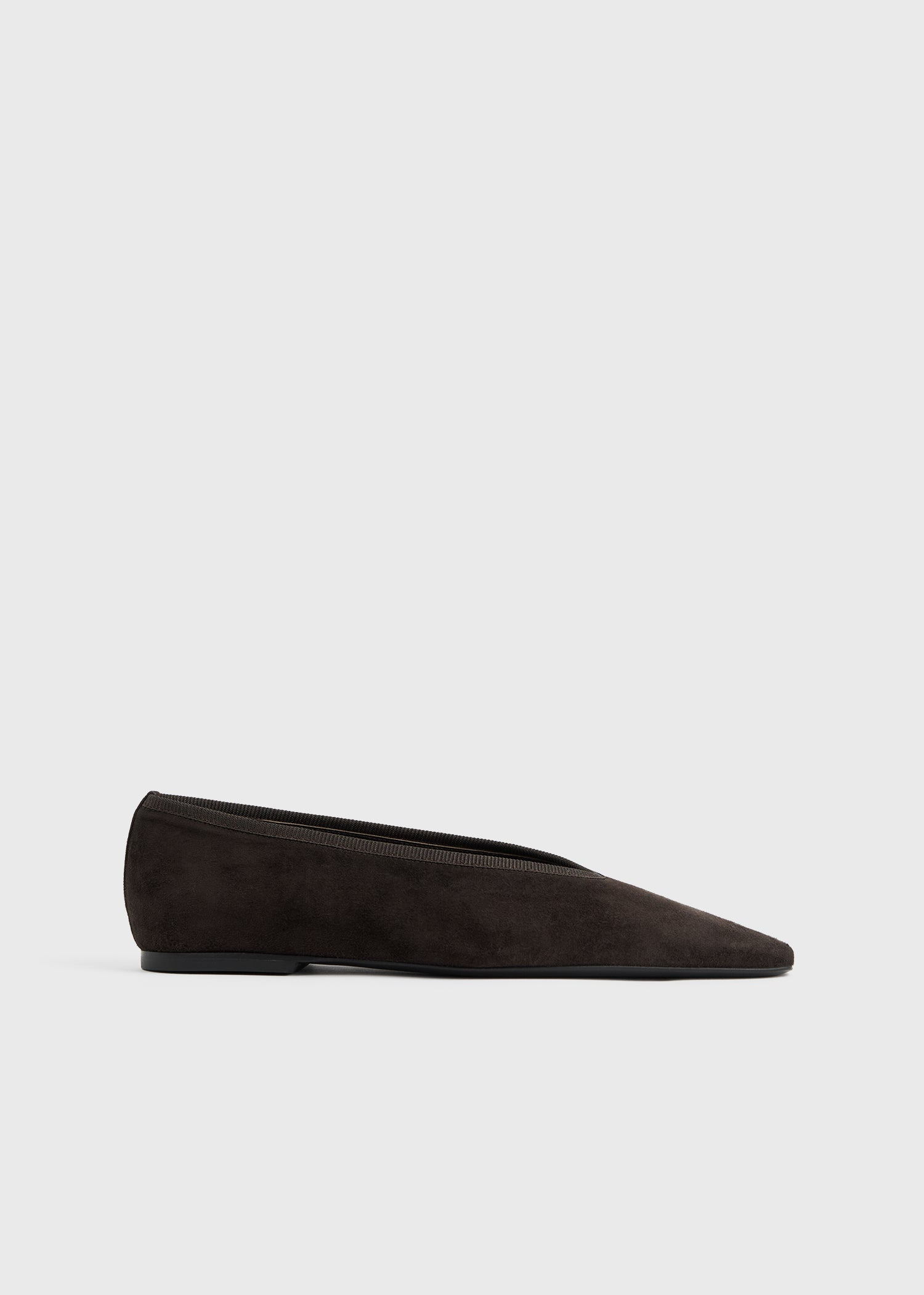 Minimalist suede ballerinas pepper - 1
