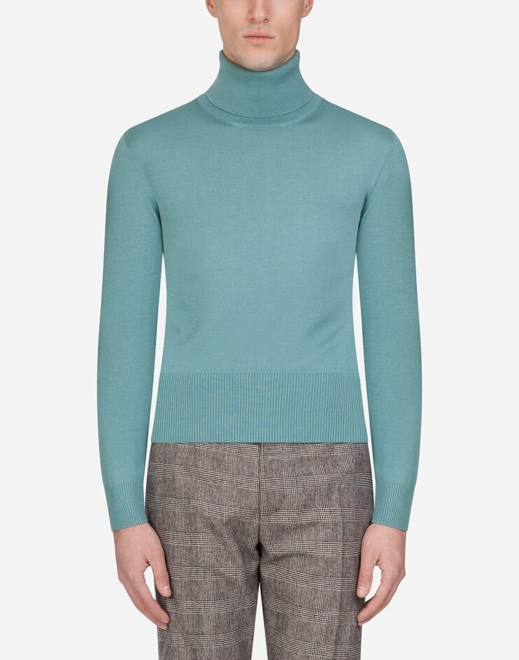 Cashmere and silk turtle-neck sweater - 1