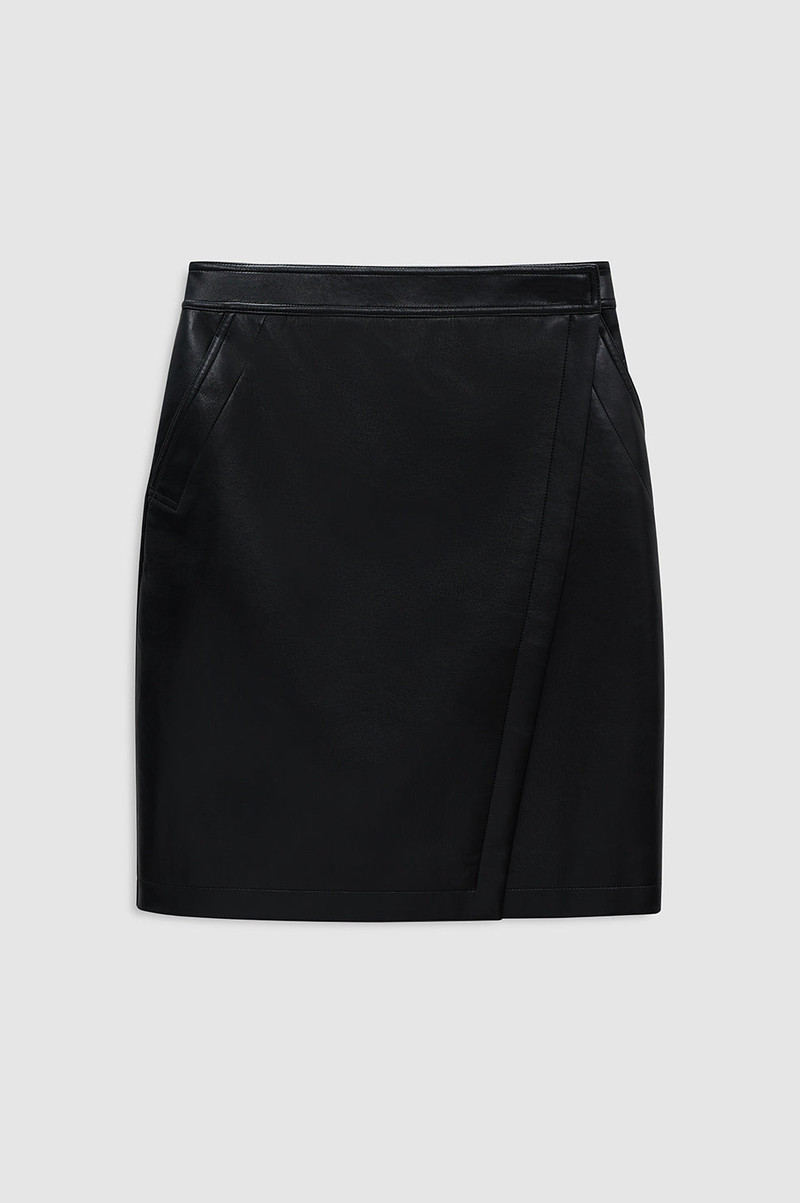 Alanis Skirt - Black Recycled Leather 1