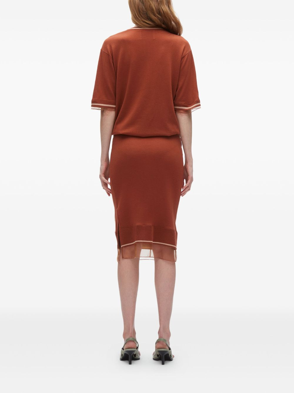 twist-detail wool dress - 4