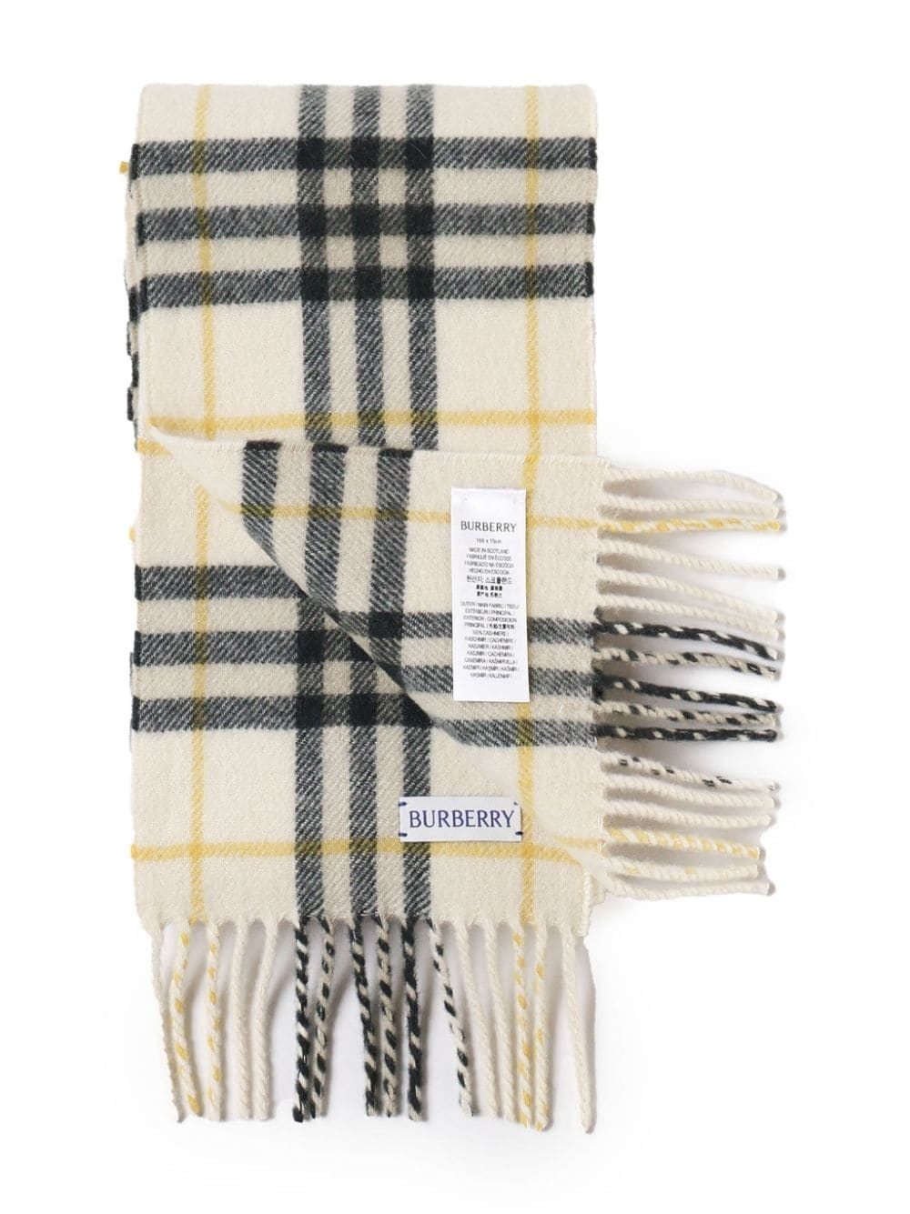 checked cashmere scarf - 2