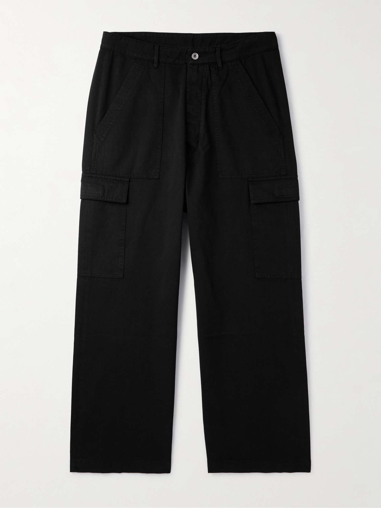 Washed Cotton-Twill Cargo Trousers - 1