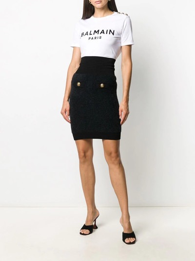 Balmain stretch-knit mini skirt outlook