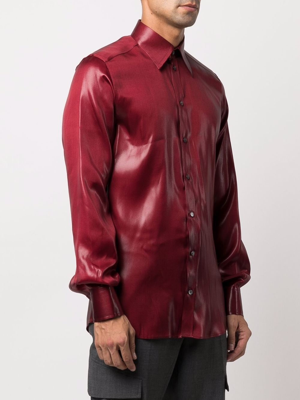 long-sleeve silk shirt - 3