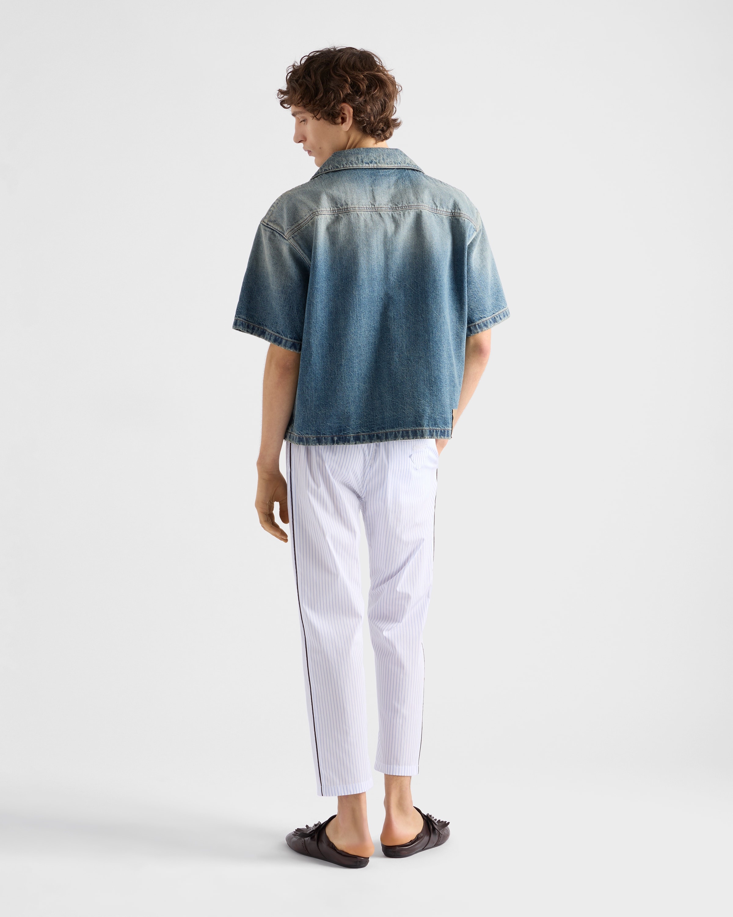 Denim bowling shirt - 5