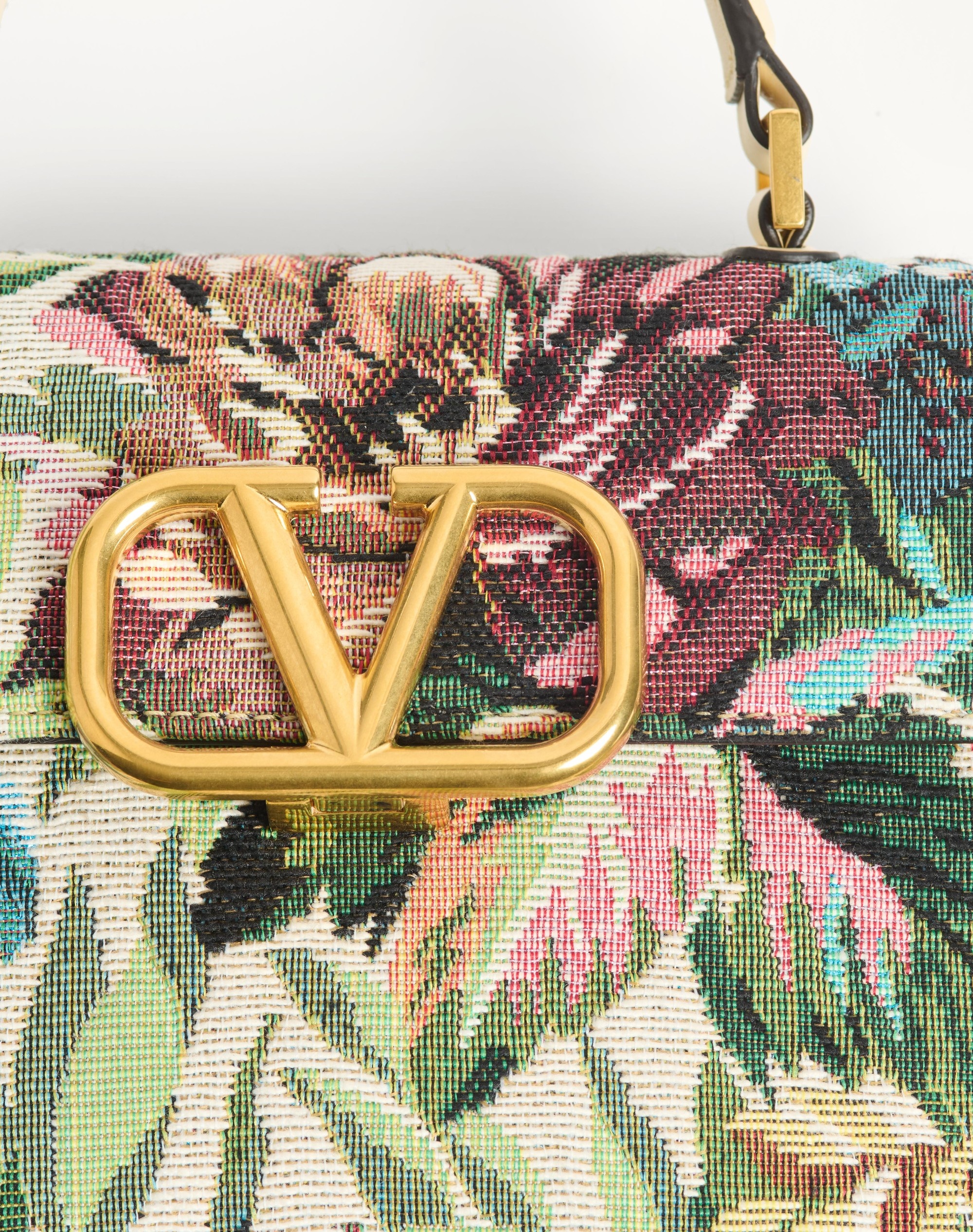 VALENTINO GARAVANI VSLING SMALL HANDBAG IN VOYAGE IMAGINAIRE JACQUARD FABRIC - 8