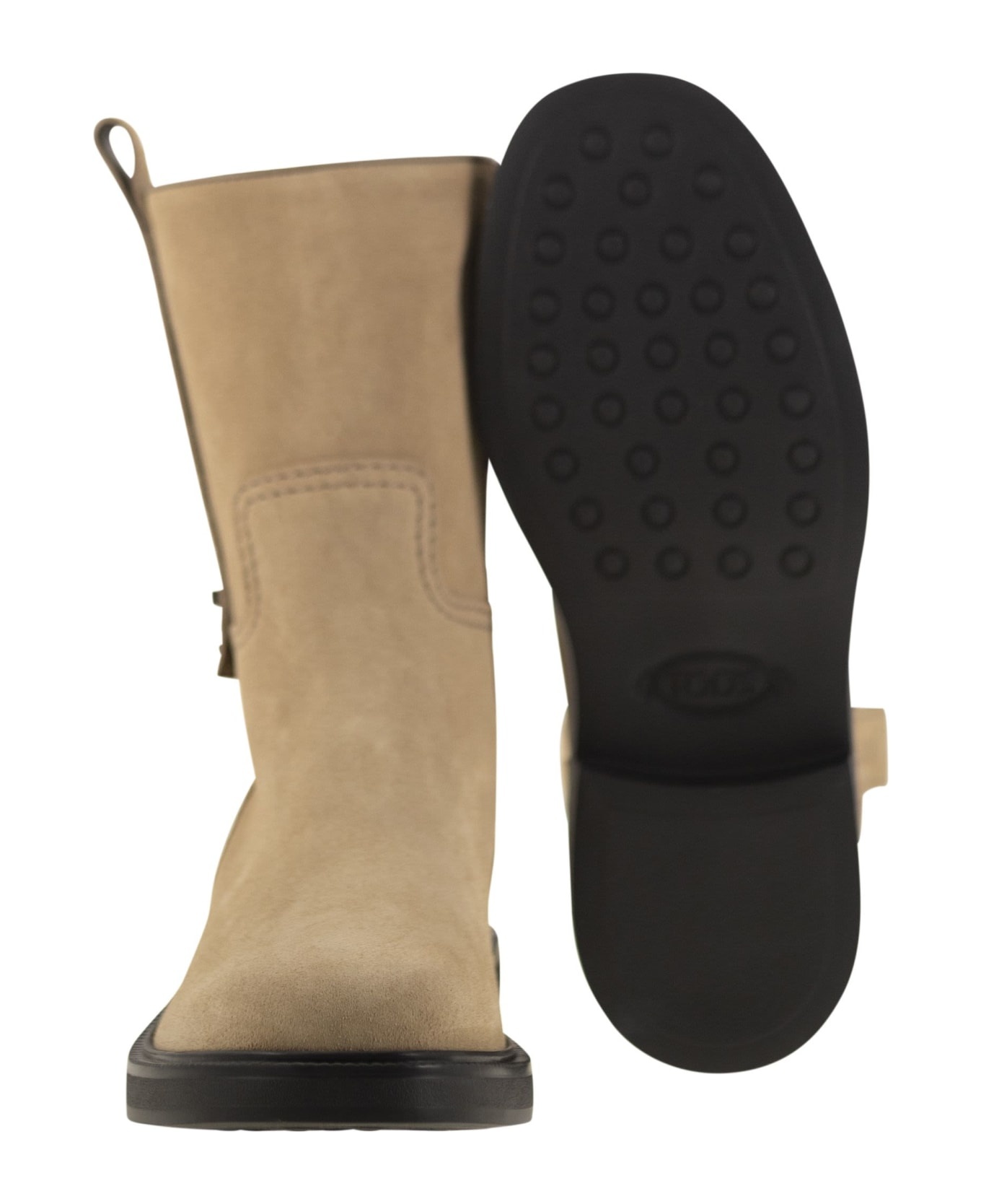 Sand Suede Ankle Boots - 5