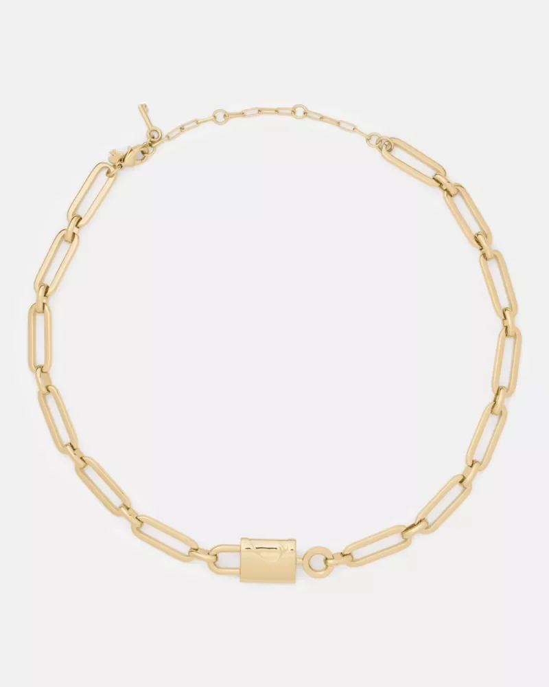 Spade Lock Necklace - 1