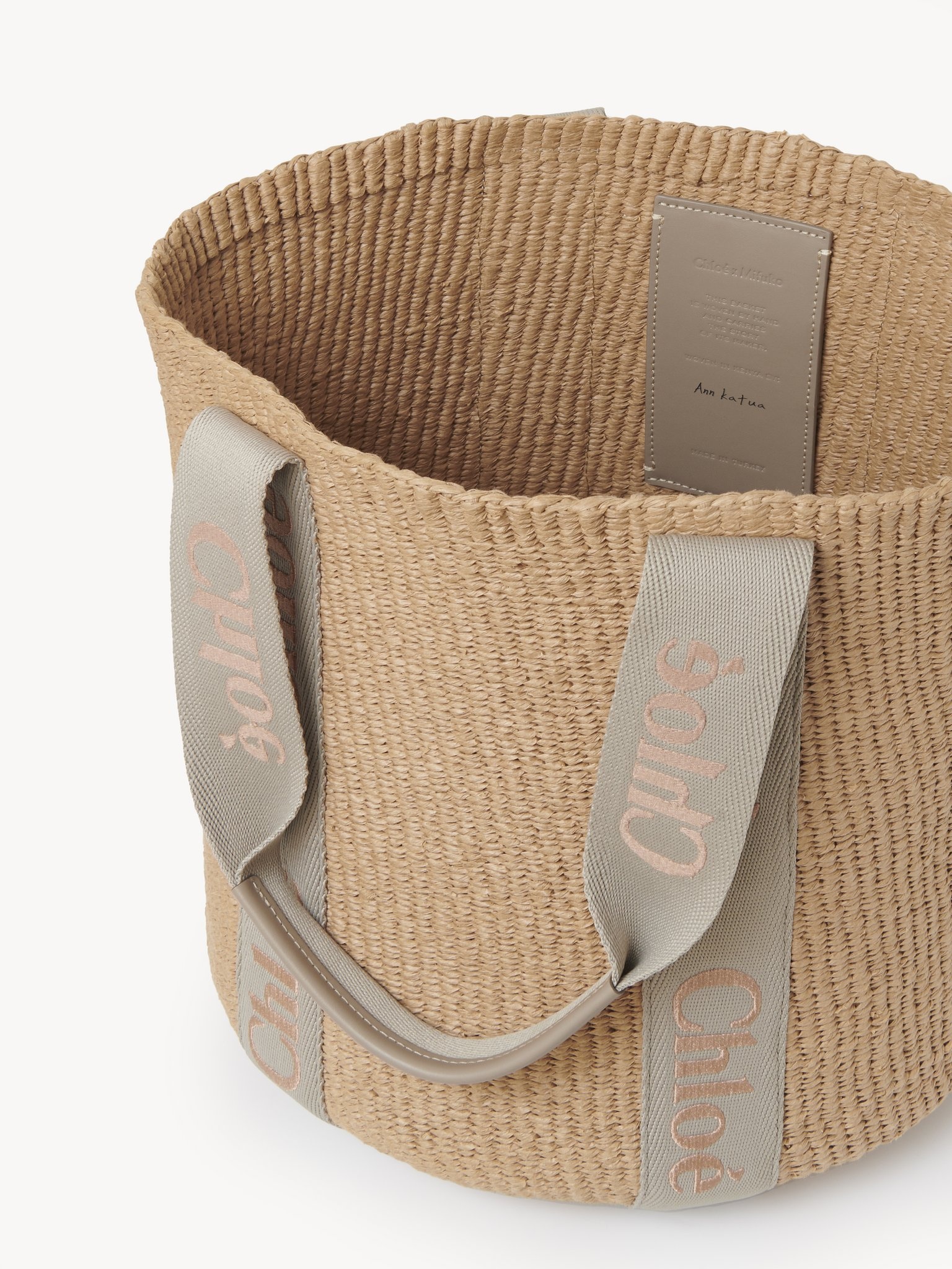 LARGE WOODY BASKET IN NATURAL FIBERS - 4