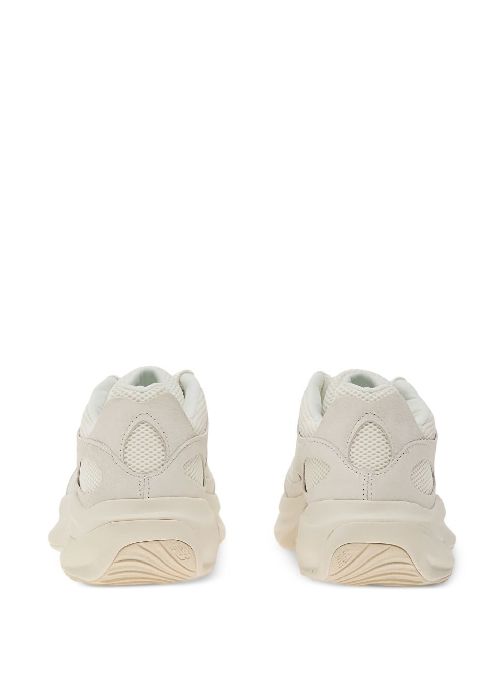 mesh-panelled leather trainers - 3