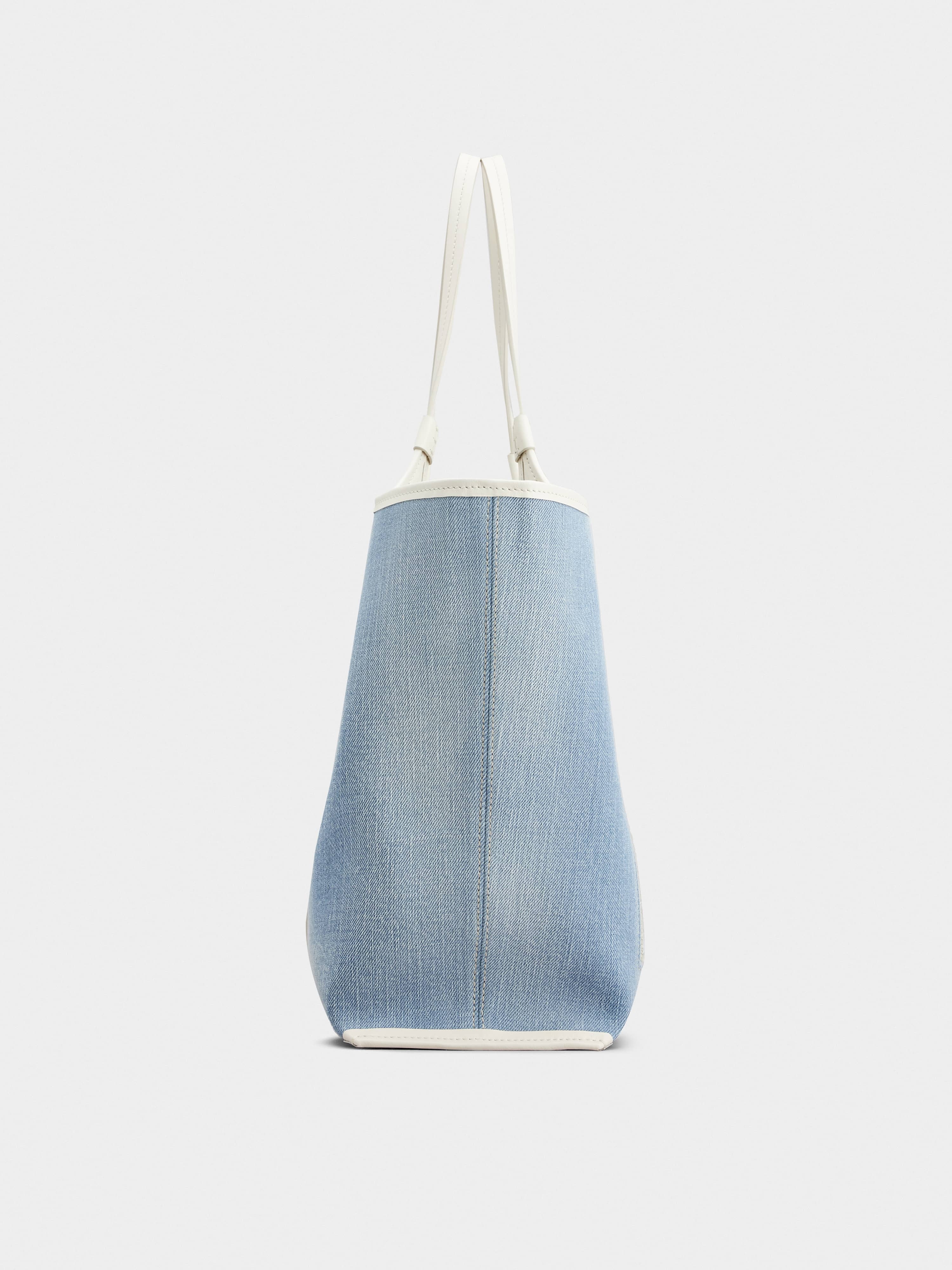 Viv' Choc Medium Shopping Bag in Denim - 4