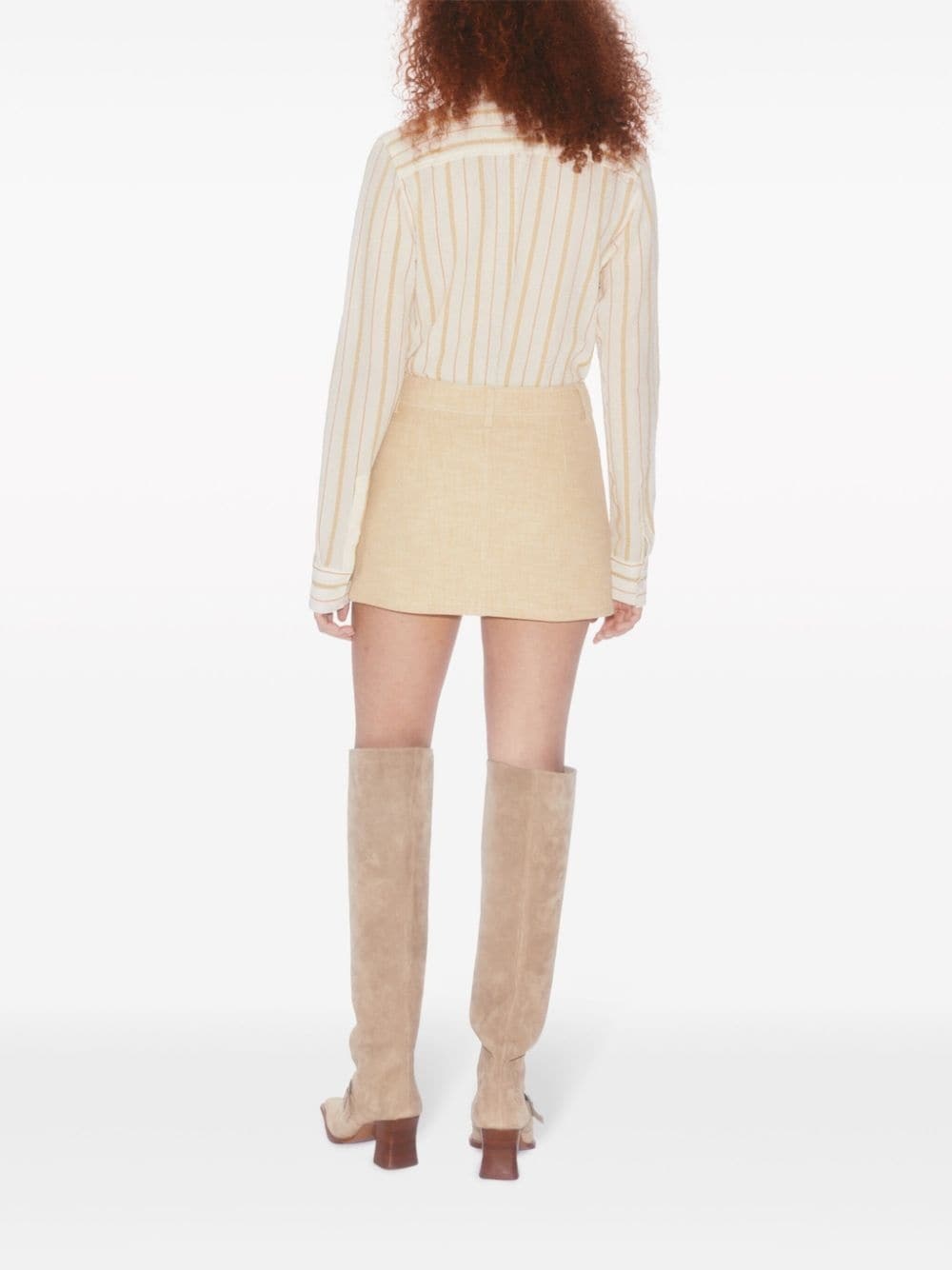 A-line cotton-blend miniskirt - 3