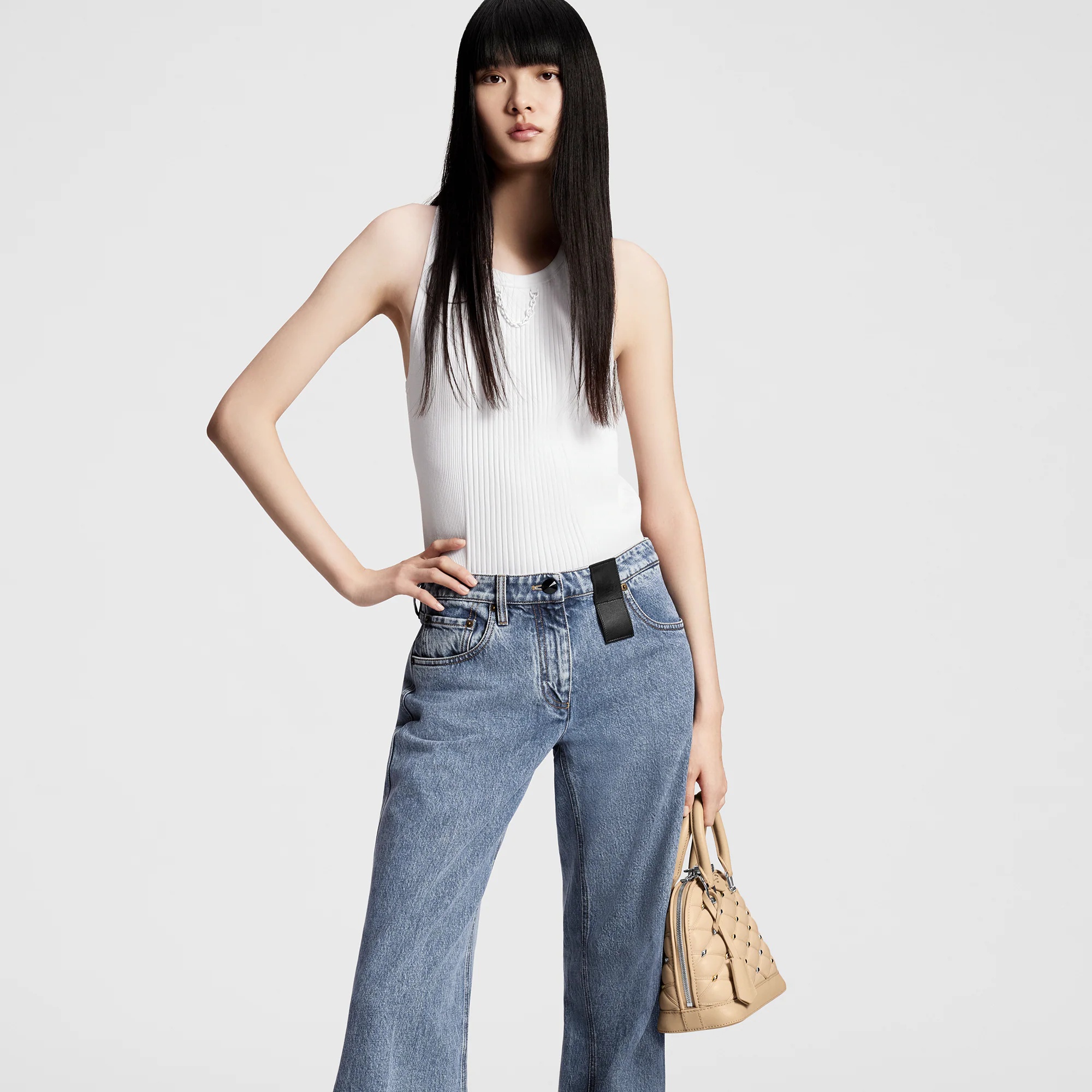 Wide-Leg Graphic Accent Jeans - 5