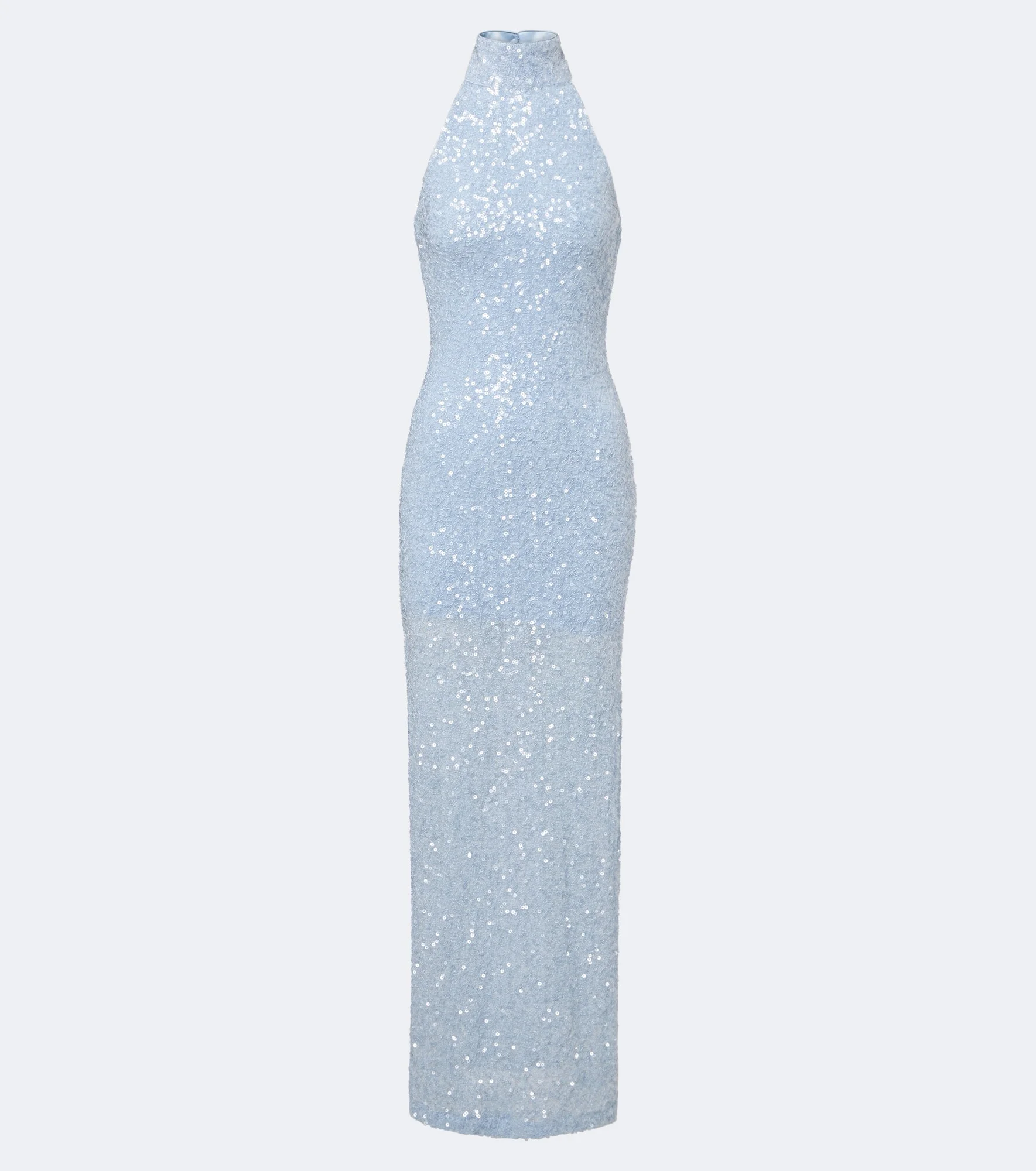 Sequined halterneck gown - 1