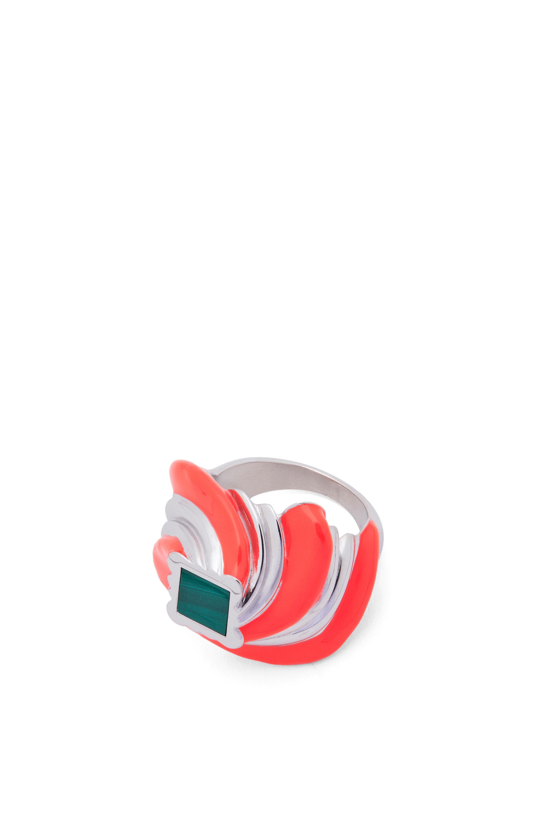 Twisted Anagram ring in sterling silver and enamel - 1