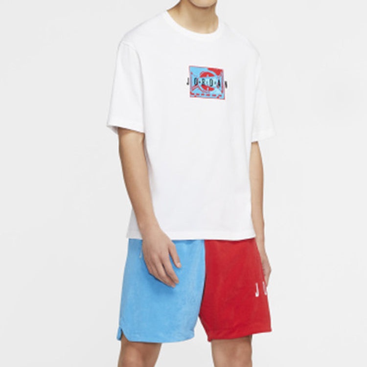 Air Jordan Sport DNA Logo Printing Short Sleeve White CJ6222-100 - 5