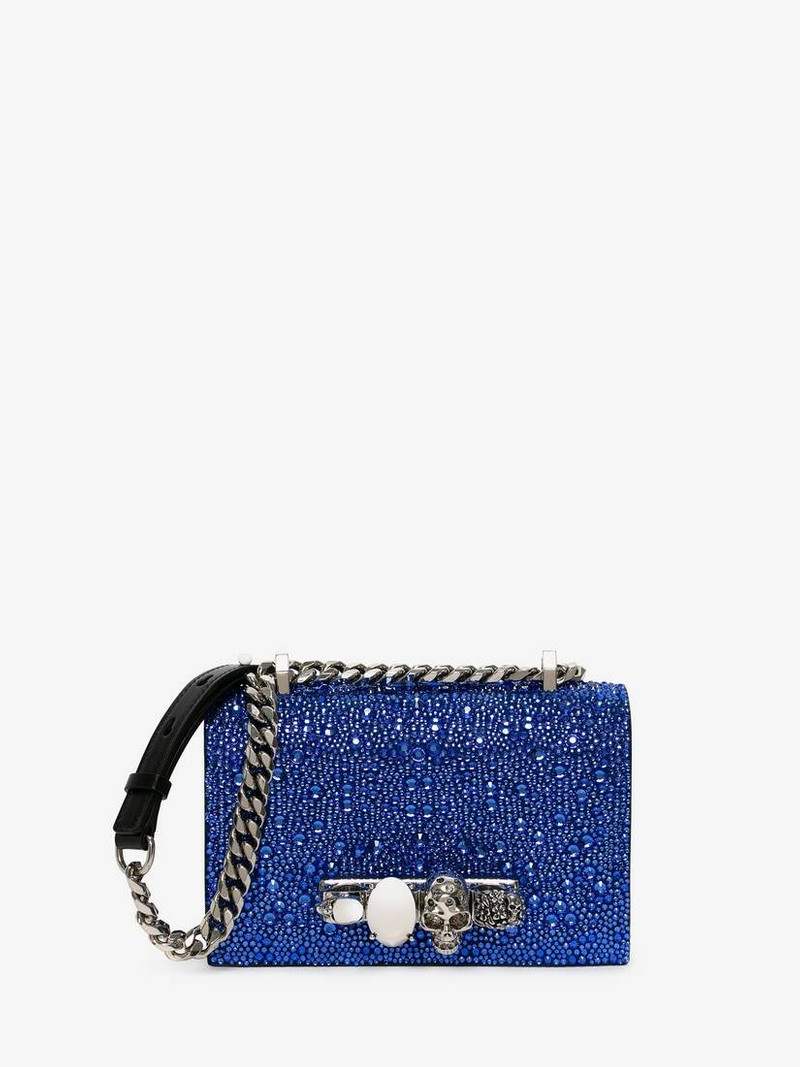 Women's Mini Jewelled Satchel in Electric Blue 1