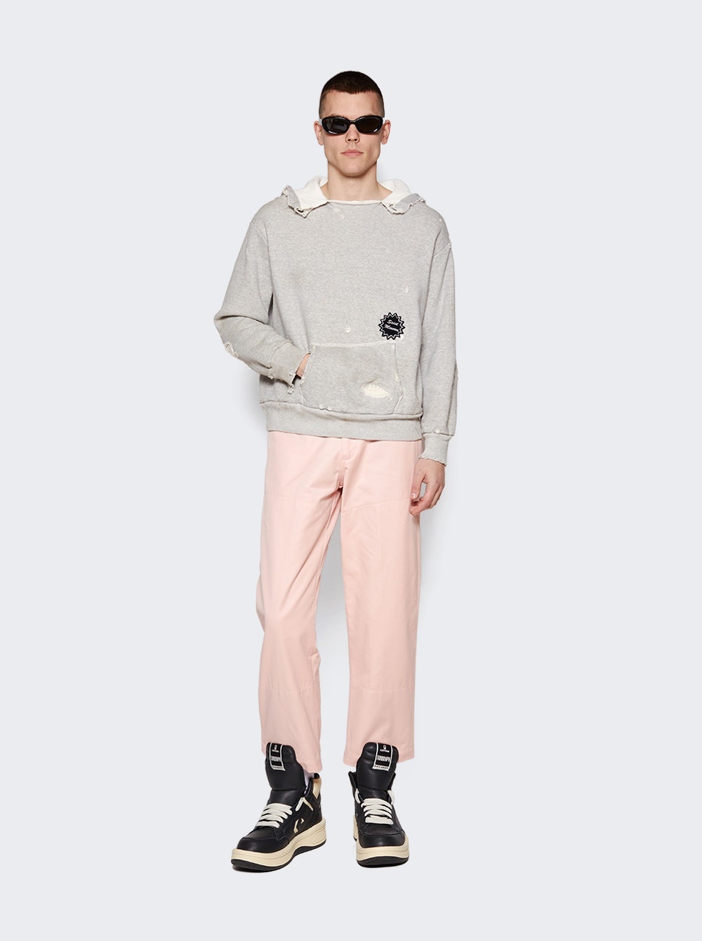Distressed Hoodie Grey - 2