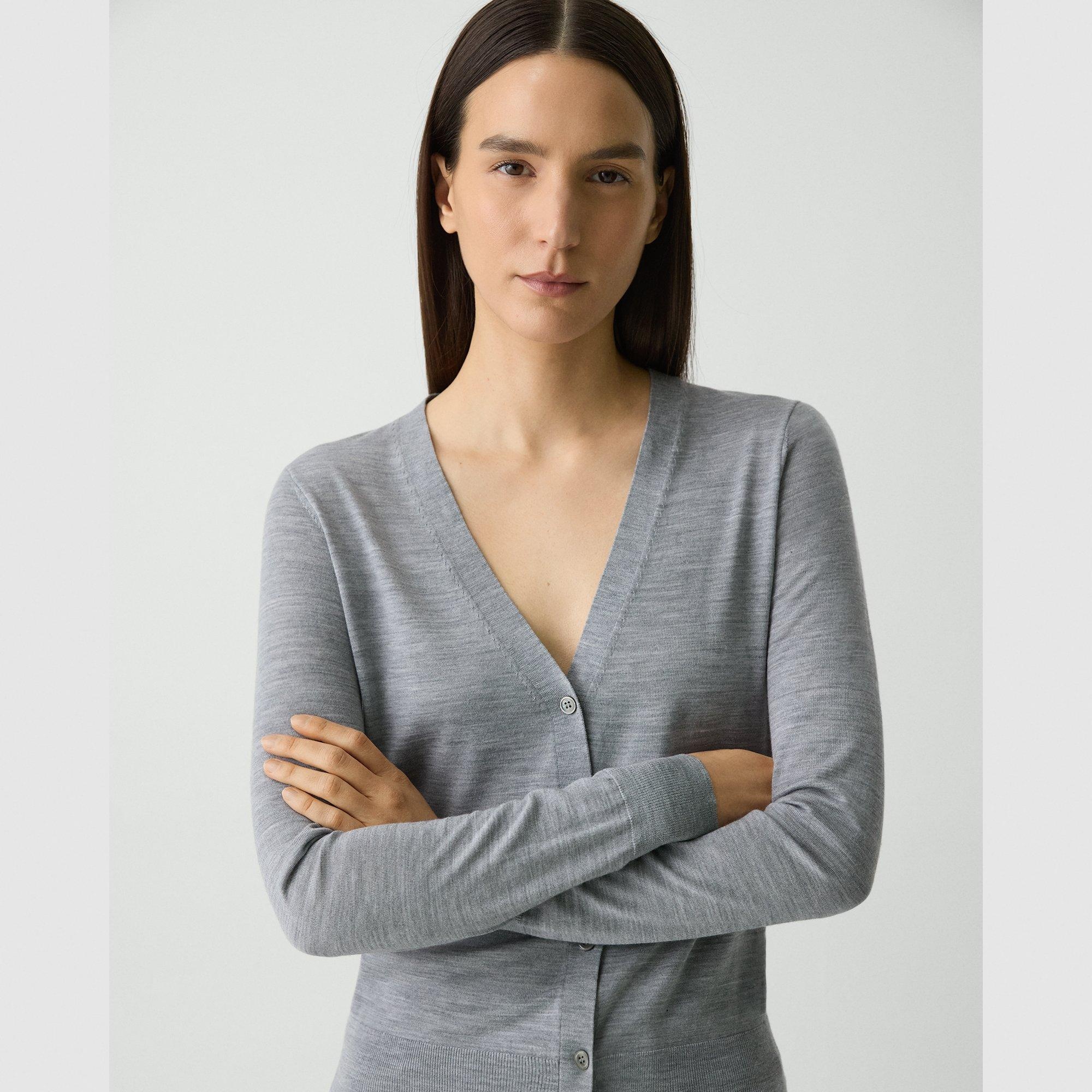 V-Neck Cardigan in Regal Wool - 5