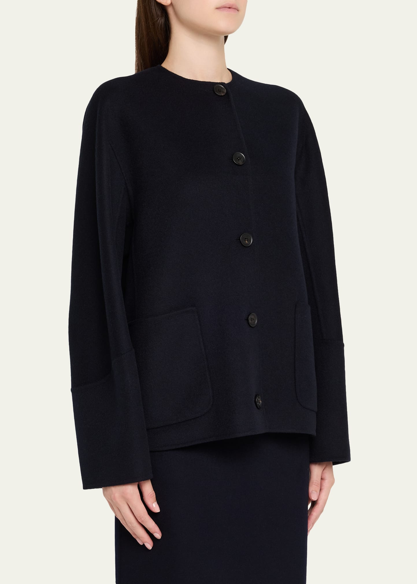 Blaney Double Cashmere Shirt Jacket - 4
