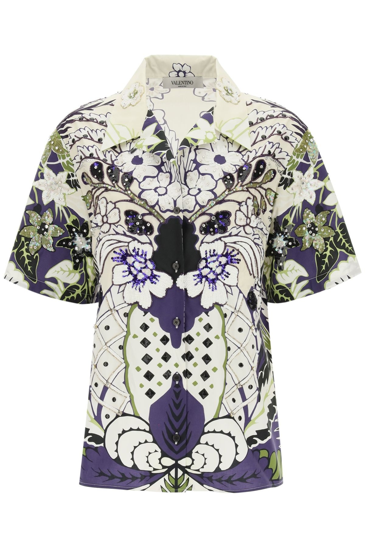 PRINTED SHIRT WITH EMBROIDERIES - 1