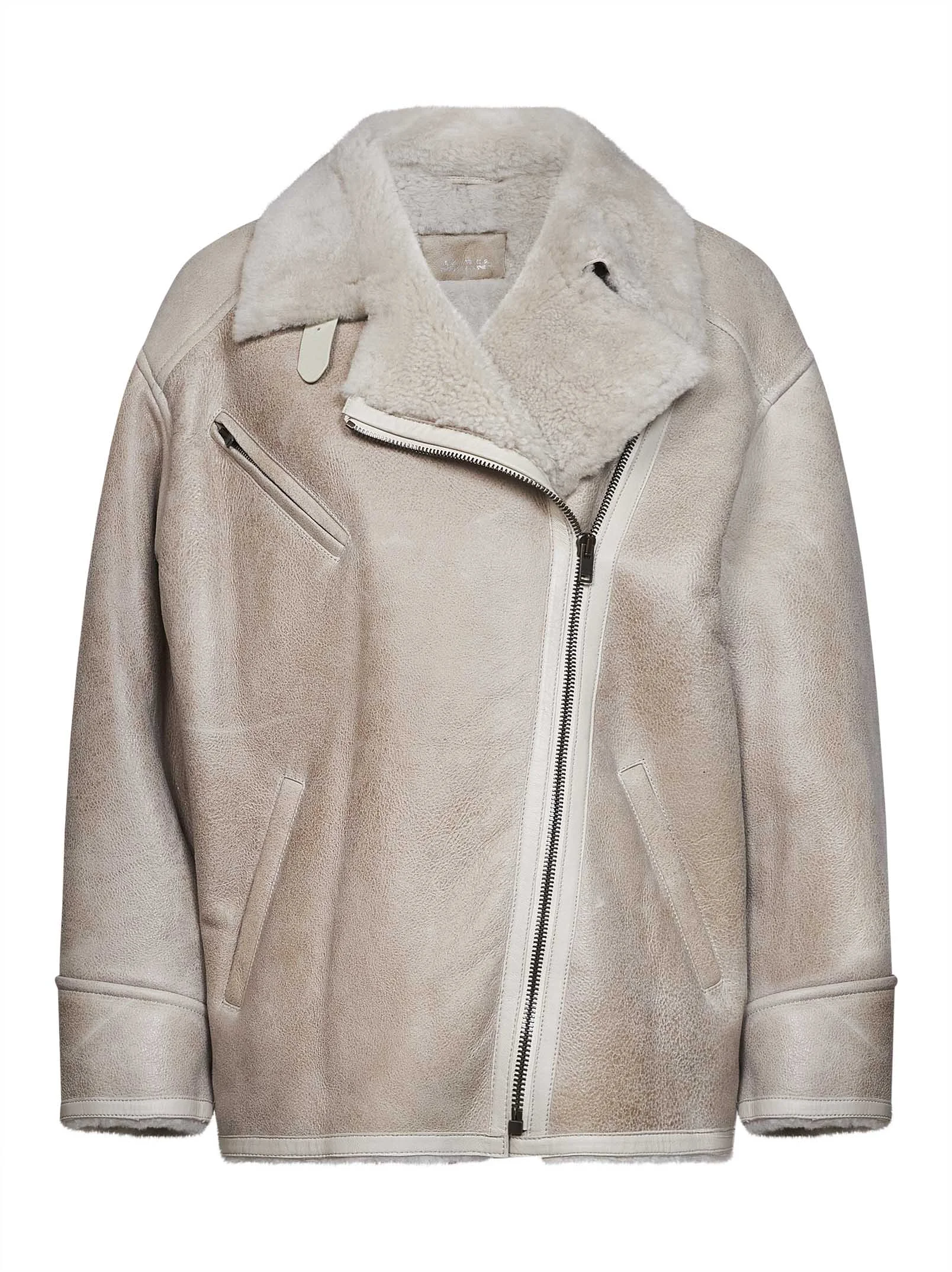 Ecru Adelina-Gb sheepskin jacket - 1