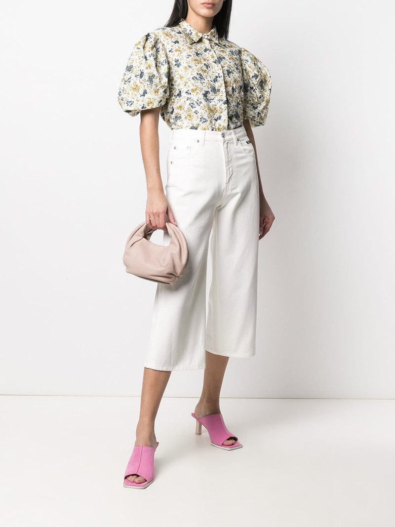 MSGM logo-print cropped jeans outlook