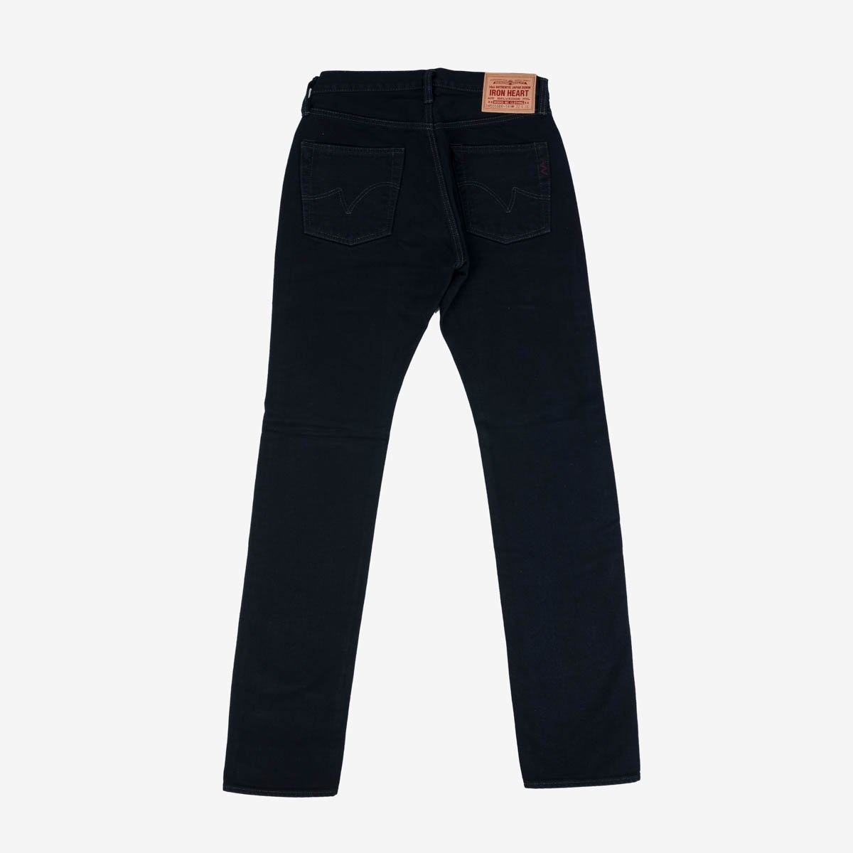 IH-555SBR-14od 14oz Broken Twill Selvedge Denim Super Slim Cut Jeans - Indigo Overdyed Black - 5