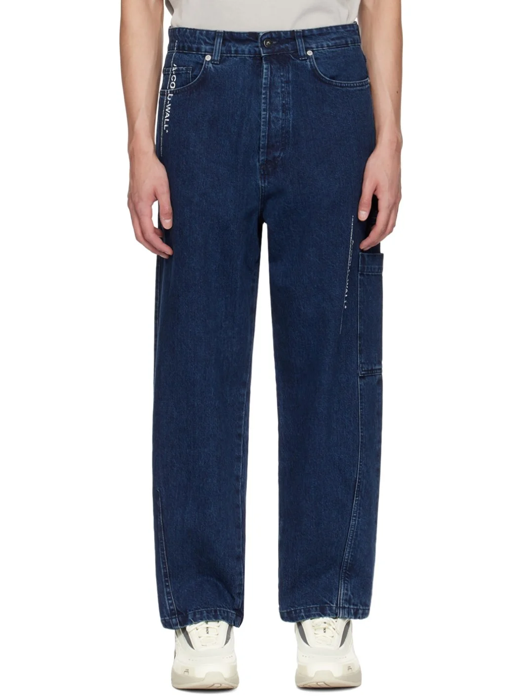 Indigo Printed Jeans - 1
