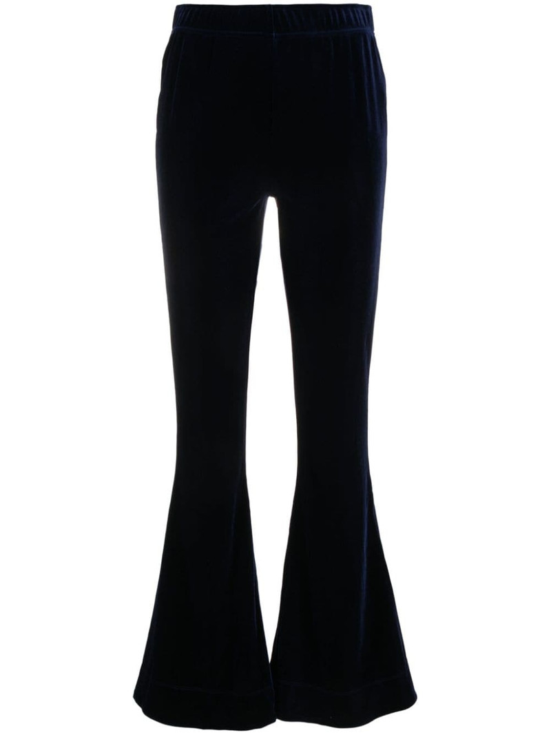 velvet flared trousers 1