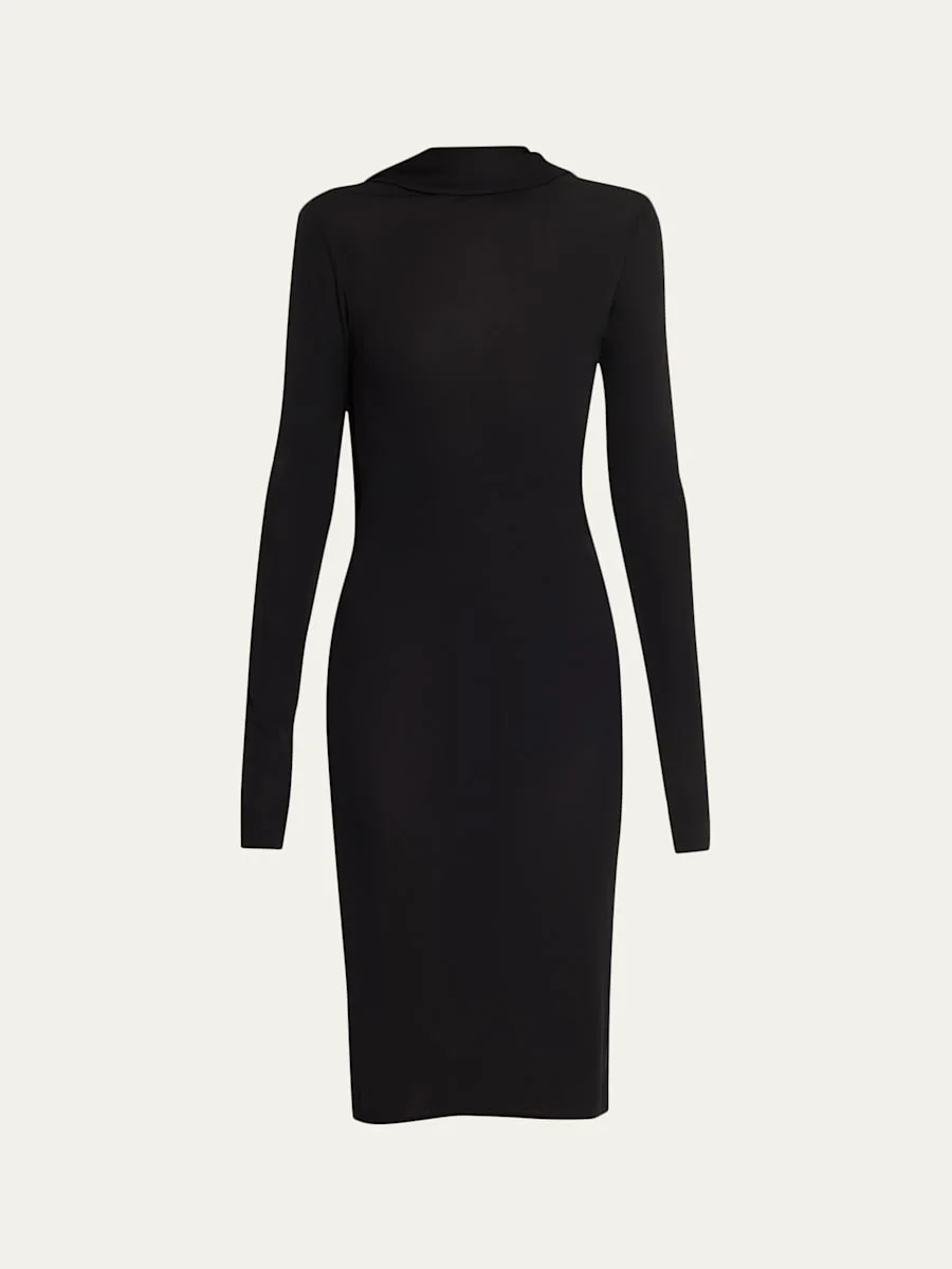 Cocoon Cape Jersey Midi Dress - 1