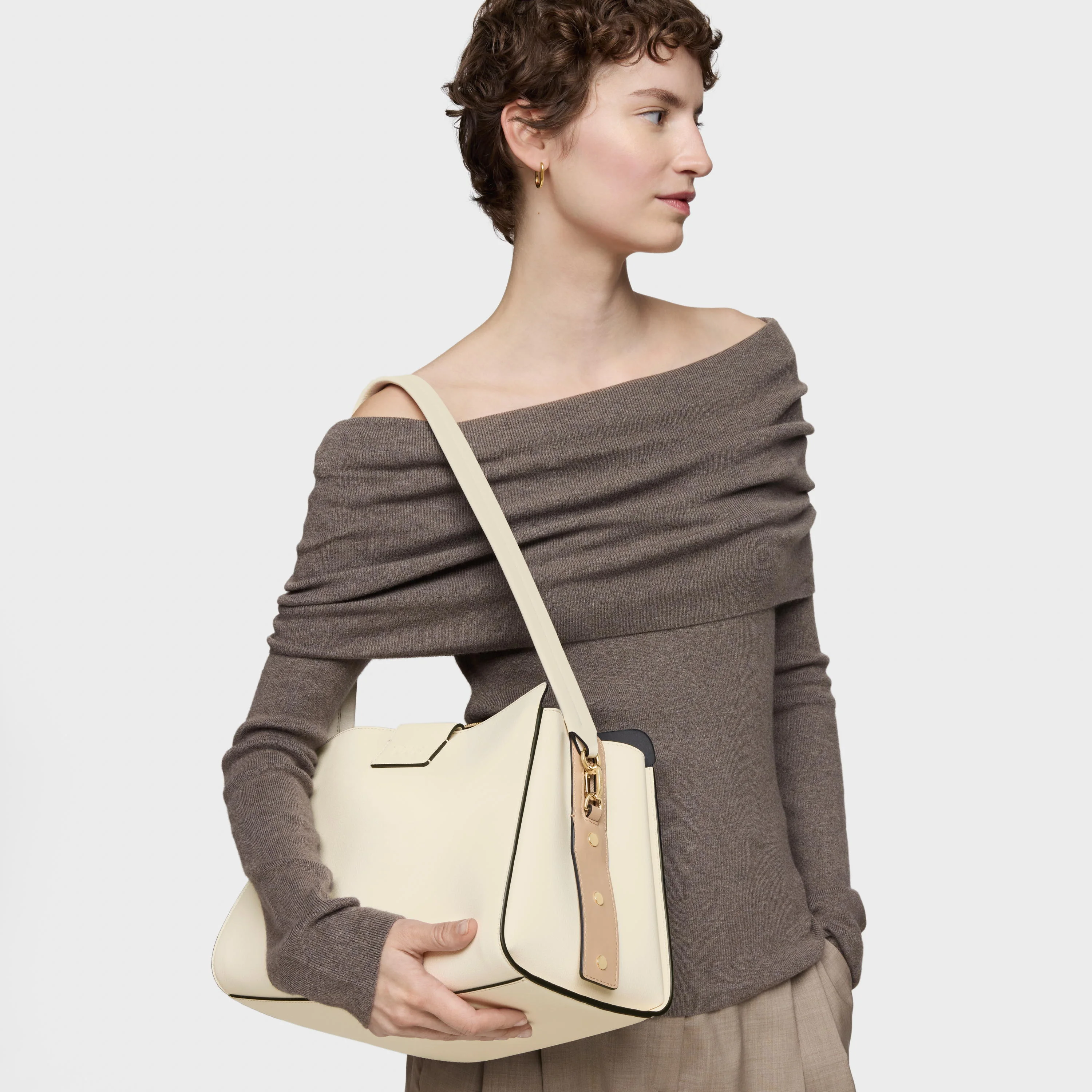 Medium sand-colored City bag TOUS Kaos Icon - 1
