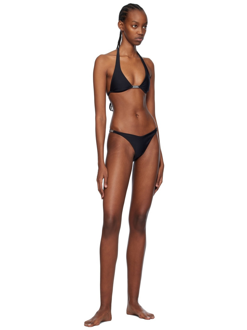 GCDS Black Hardware Bikini Top outlook